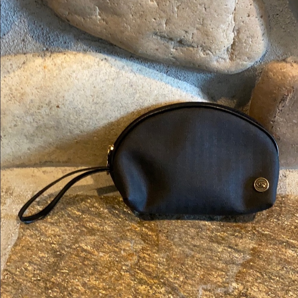 Oscar de la Renta Black Cosmetic Bag